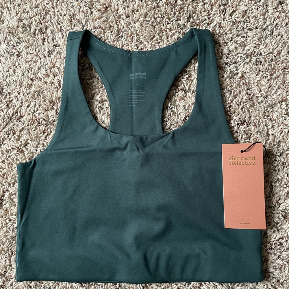 Girlfriend Collective Paloma Deep Teal Sports Bra